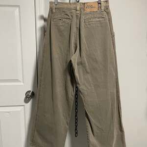 No Fear Streetwear Vintage No Fear Sunfaded Olive Green Wide Leg Chinos 30x31